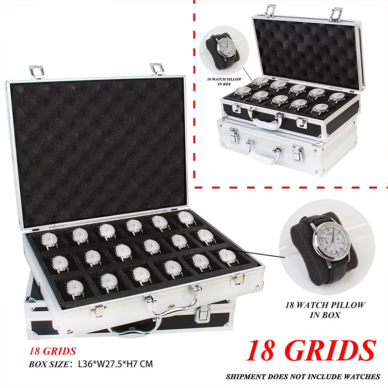 Luxury Watch Collection Box - Taşınabilir 18 Girds Lüks Premium Kaliteli