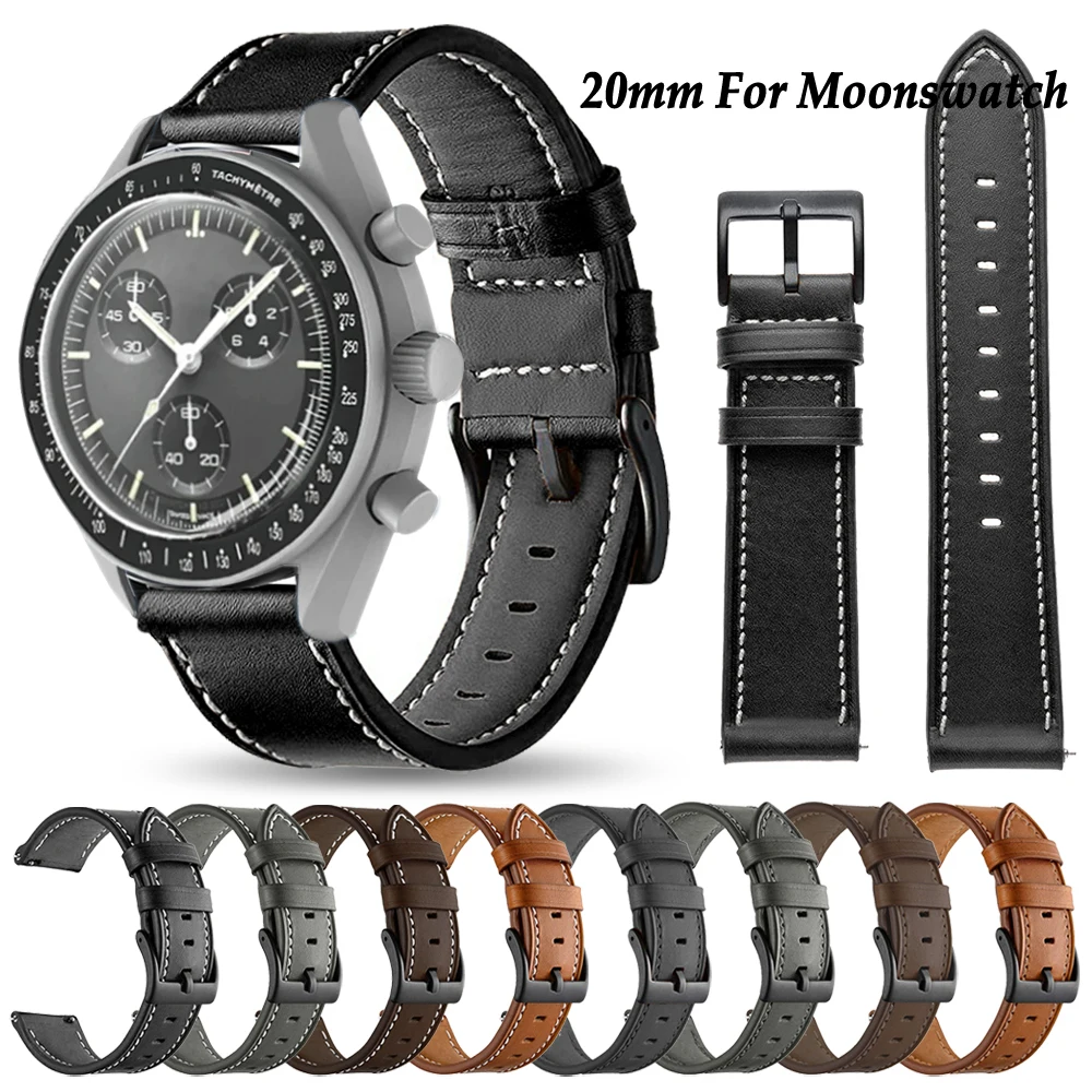 Luxury Watch Omega - 20 MM Deri Kayış Omega X