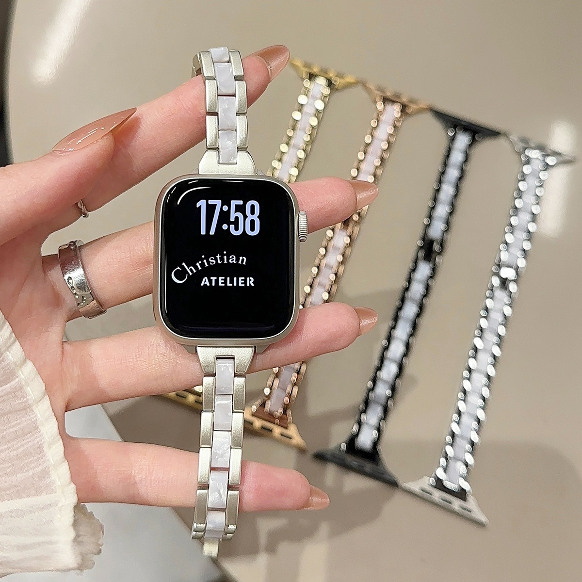 Dress Watch Ultra Thin - Apple Watch için İnce Metal Reçine