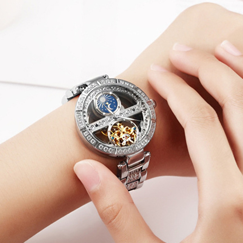 Luxury Watch Moon Phase - Bayanlar Izle Otomatik Kadın Lüks Moda