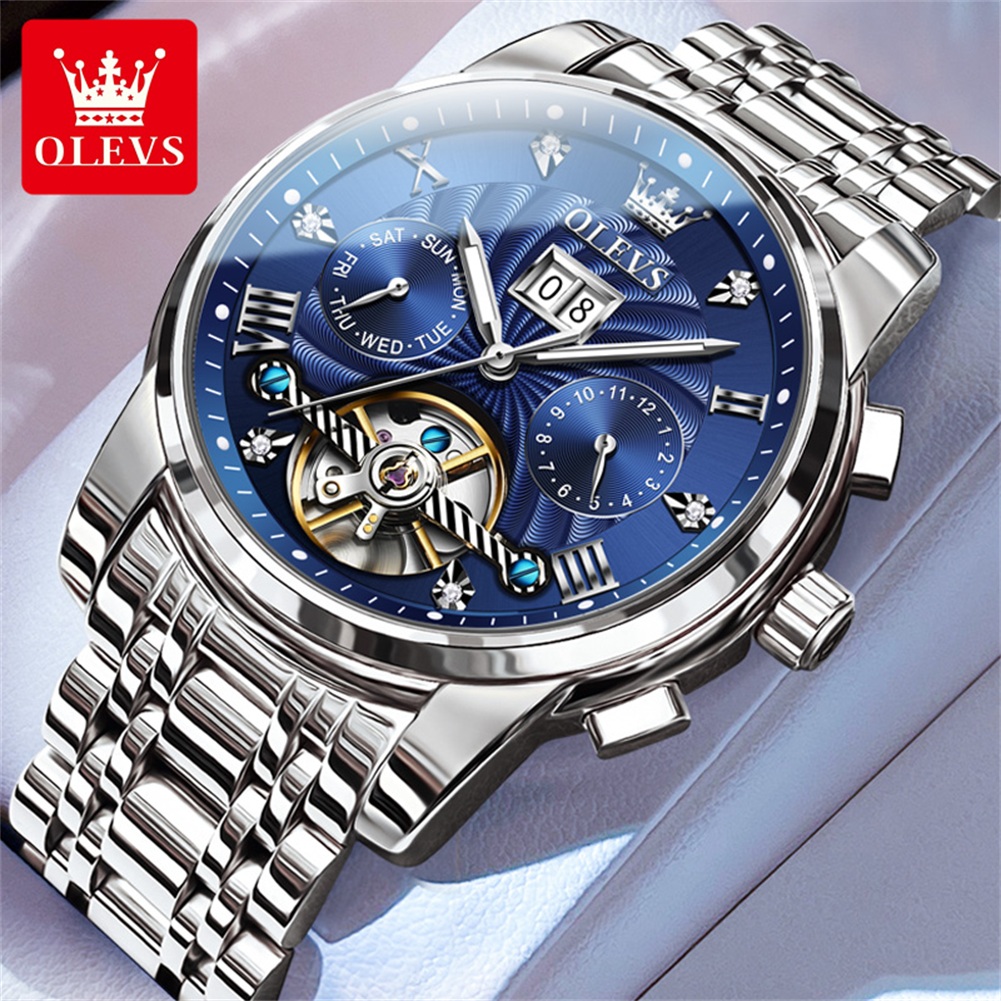 Luxury Watch Collection Box - OLEVS 9910 Marka Orijinal Otantik Erkek