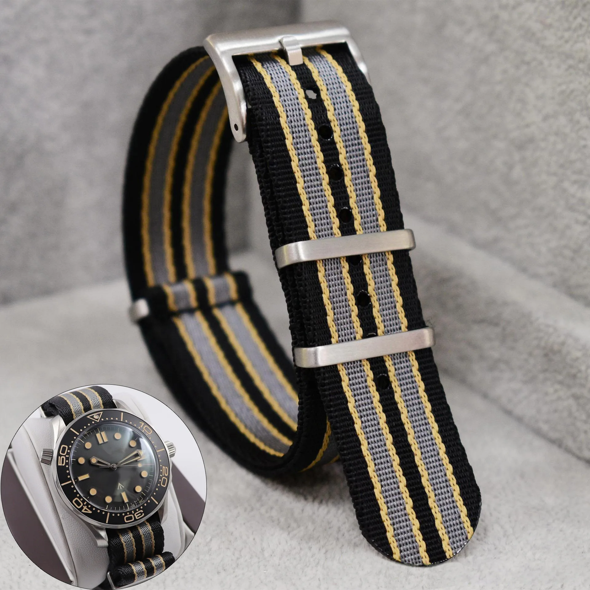 Luxury Watch Omega - Omega 007 için 20mm Naylon Saat
