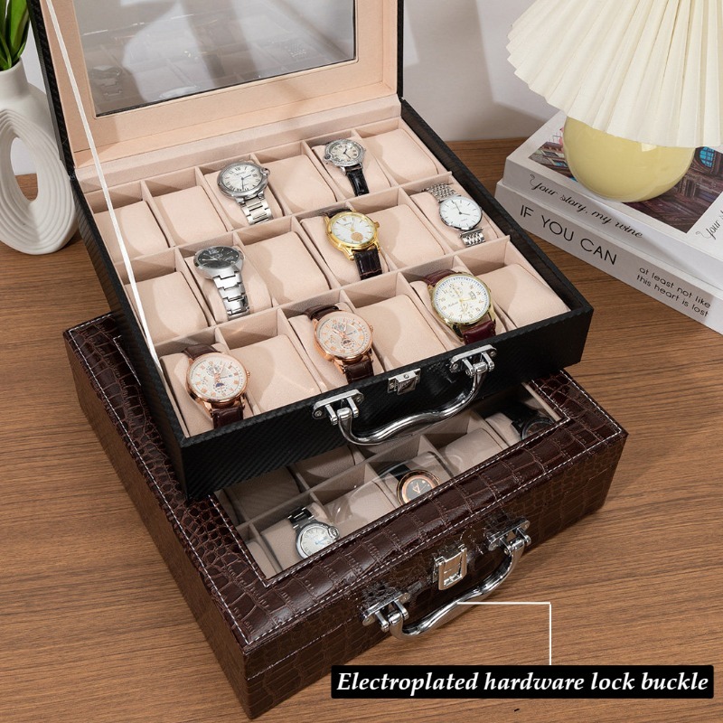 Retro saat saklama kutusu deri - Luxury Watch Collection Box incelemesi ve fiyatı
