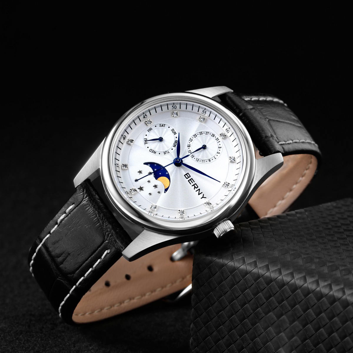 BERNY kadın saatler takvim tar - Sapphire Crystal Display incelemesi ve fiyatı