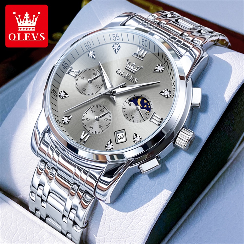 OLEVS 2858 Erkekler İçin Kuvar - Luxury Watch Moon Phase incelemesi ve fiyatı