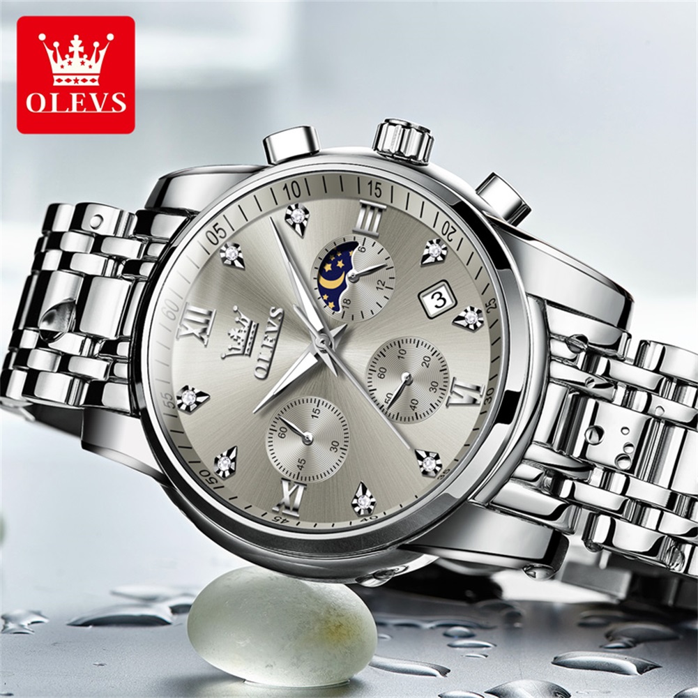OLEVS 2858 Erkekler İçin Kuvar - Luxury Watch Moon Phase incelemesi ve fiyatı