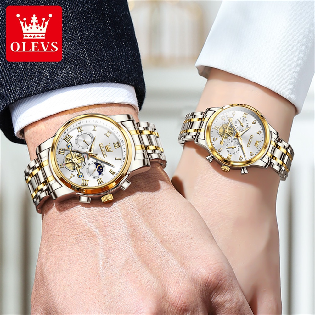 OLEVS Kuvars sevgili saati Lük - Luxury Watch Moon Phase incelemesi ve fiyatı