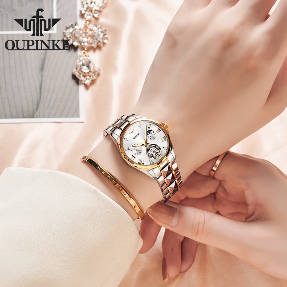 OUPINKE 3202 Lüks İş Kadını Ot - Luxury Watch Moon Phase incelemesi ve fiyatı