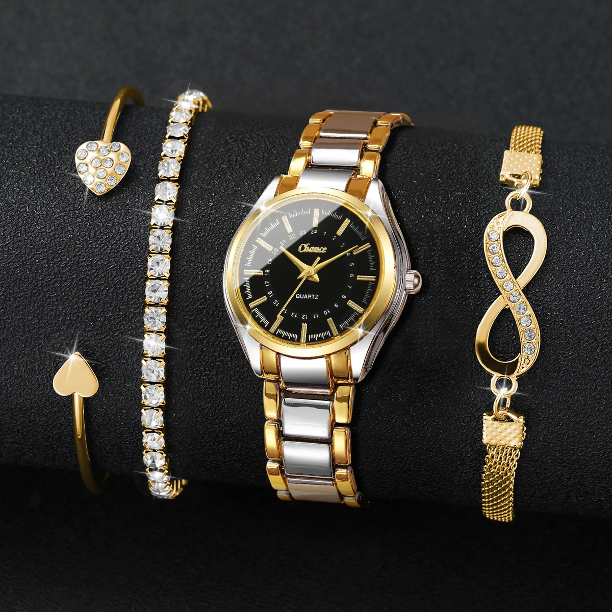 4 adet zarif kadın saatler bil - Luxury Watch Display Case incelemesi ve fiyatı