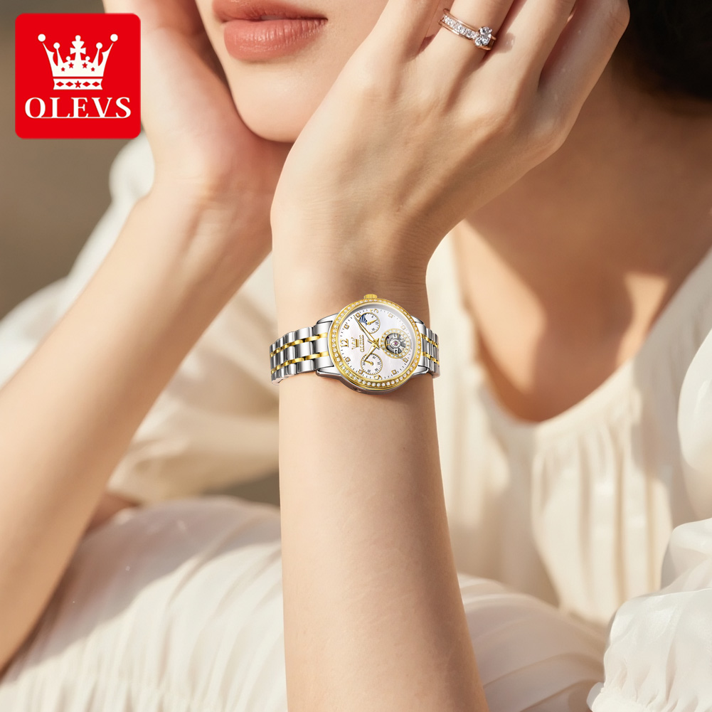 OLEVS Kadınlar İçin Otomatik S - Luxury Watch Moon Phase incelemesi ve fiyatı