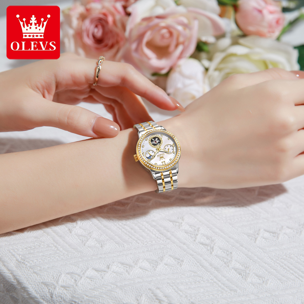 OLEVS Kadınlar İçin Otomatik S - Luxury Watch Moon Phase incelemesi ve fiyatı