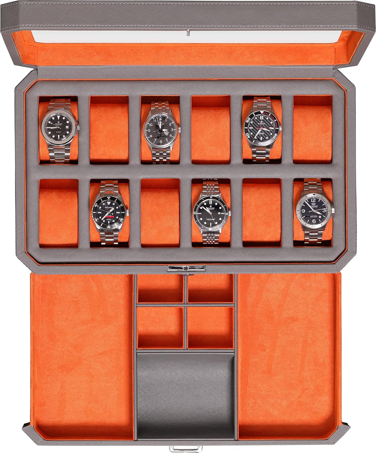 12 Bölmeli Deri Saat Kutusu, V - Luxury Watch Display Case incelemesi ve fiyatı