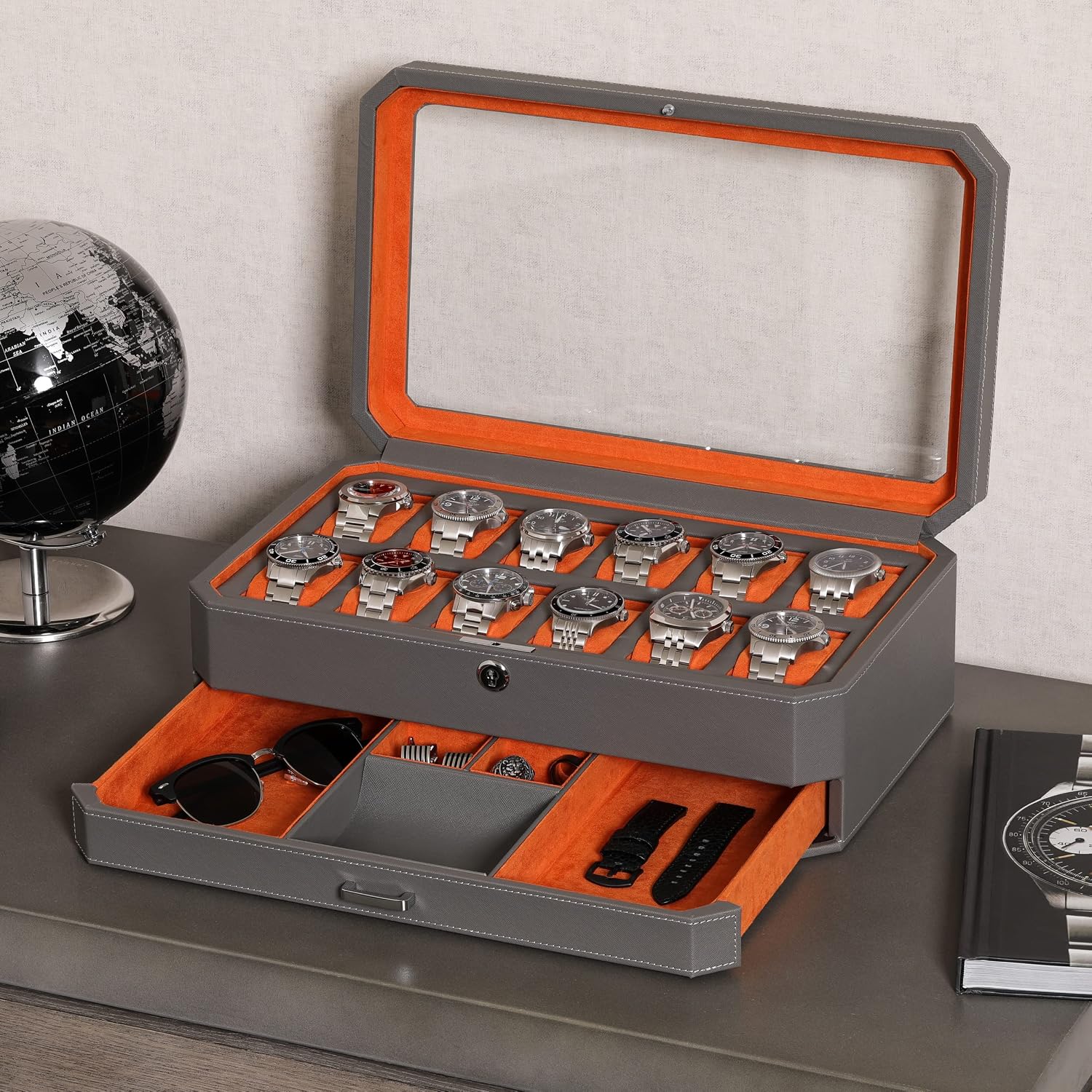 12 Bölmeli Deri Saat Kutusu, V - Luxury Watch Display Case incelemesi ve fiyatı