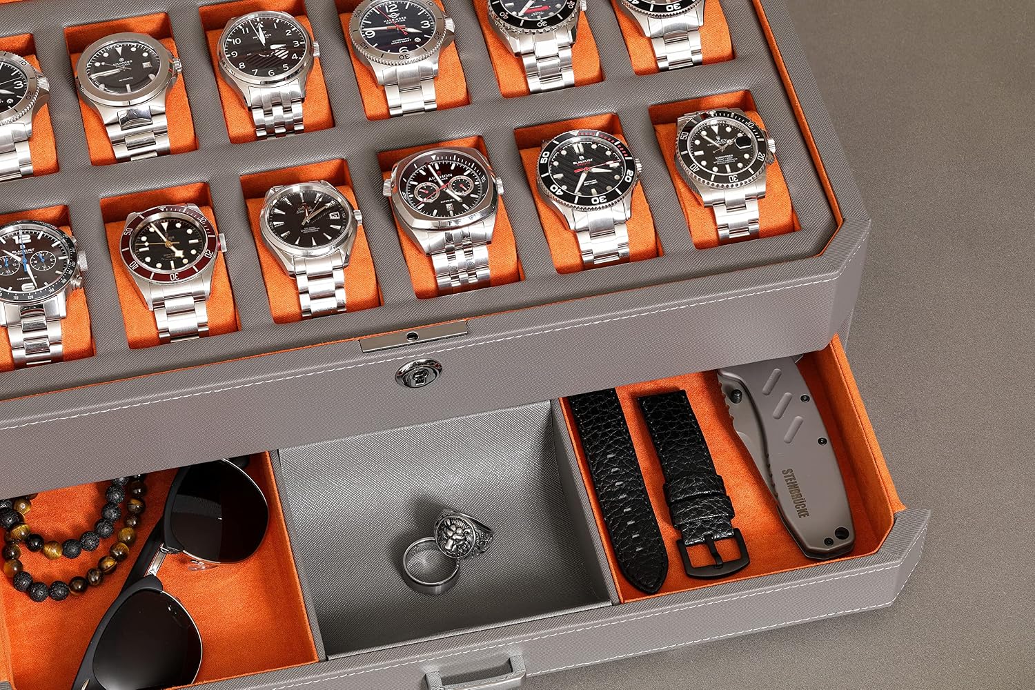 12 Bölmeli Deri Saat Kutusu, V - Luxury Watch Display Case incelemesi ve fiyatı