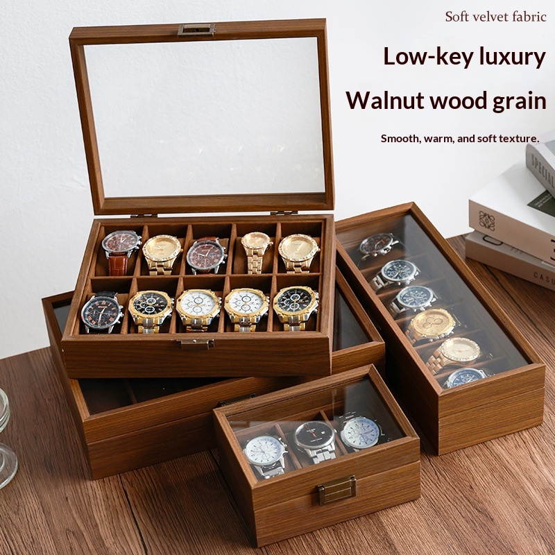 Siyah Ceviz Ahşap Tahıl Saat S - Luxury Watch Collection Box incelemesi ve fiyatı