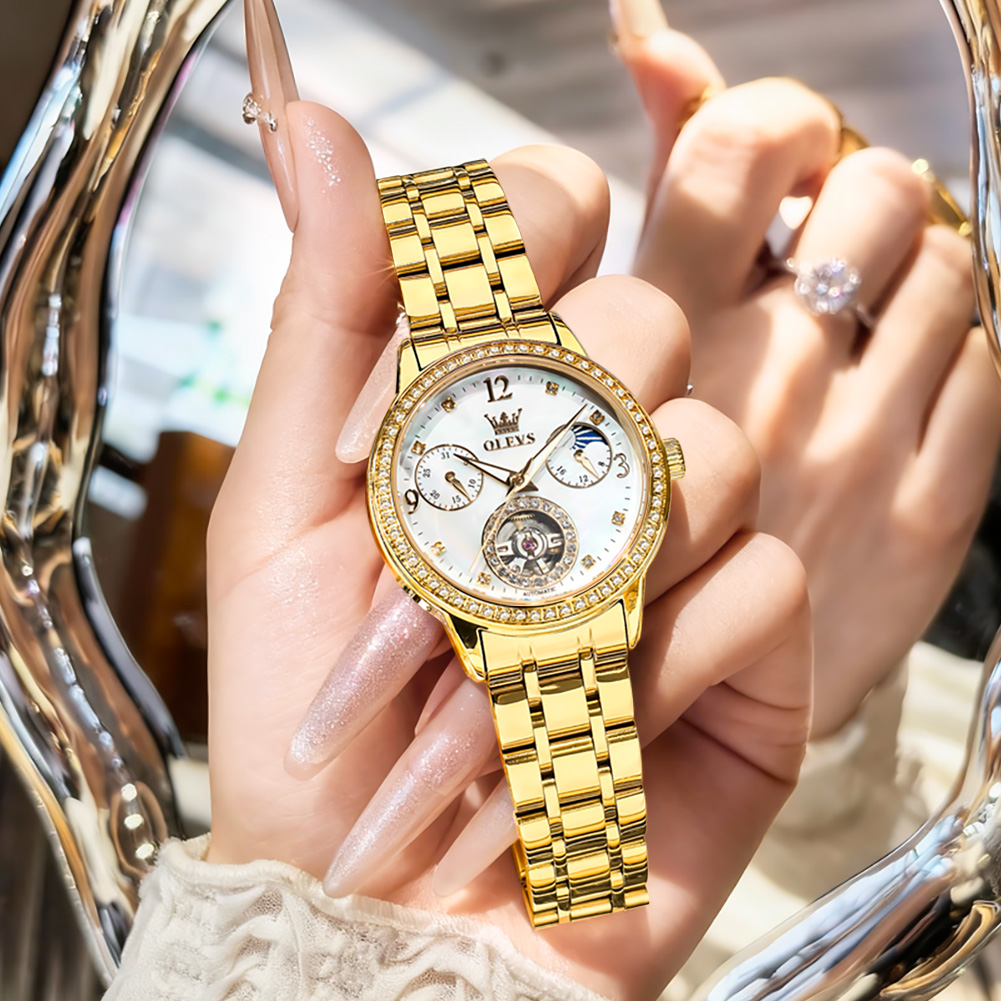 OLEVS 6750 Otomatik Kadın Saat - Luxury Watch Moon Phase incelemesi ve fiyatı