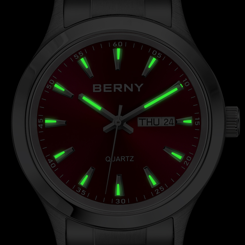 BERNY erkekler Quartz saat mod - Dress Watch Ultra Thin incelemesi ve fiyatı