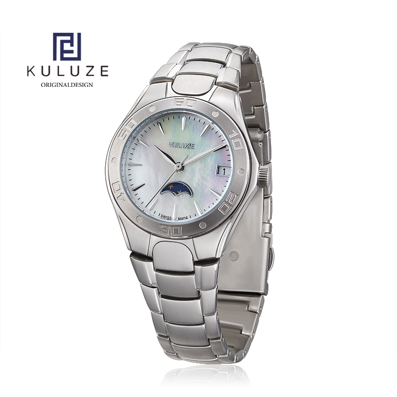 KULUZE titanyum kadın saati İs - Luxury Watch Moon Phase incelemesi ve fiyatı